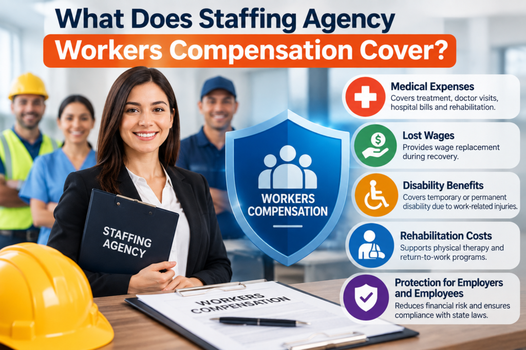 Staffing Agency Workers Compensation, Workers Compensation Coverage, Staffing Agency Workers Comp Insurance, Workers Compensation Benefits